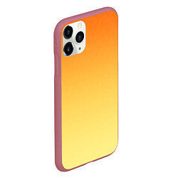 Чехол iPhone 11 Pro матовый Оранжевый, желтый градиент, цвет: 3D-малиновый — фото 2