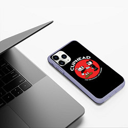 Чехол iPhone 11 Pro матовый Cuphead & Bendy, цвет: 3D-светло-сиреневый — фото 2