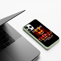 Чехол iPhone 11 Pro матовый Дьявол Cuphead, цвет: 3D-салатовый — фото 2