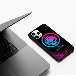 Чехол iPhone 11 Pro матовый The Offspring Neon Gradient, цвет: 3D-черный — фото 2