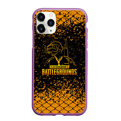 Чехол iPhone 11 Pro матовый PlayerUnknowns Battlegrounds - брызги, цвет: 3D-фиолетовый