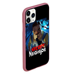 Чехол iPhone 11 Pro матовый Secret Neighbor, цвет: 3D-малиновый — фото 2