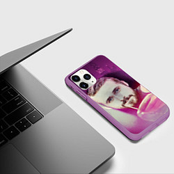 Чехол iPhone 11 Pro матовый Райан Гослинг - Зубочистку?, цвет: 3D-фиолетовый — фото 2