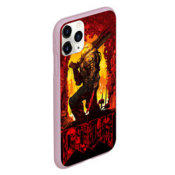 Чехол iPhone 11 Pro матовый Doom slayer - gates, цвет: 3D-розовый — фото 2