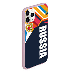 Чехол iPhone 11 Pro матовый RUSSIA - RETRO COLORS, цвет: 3D-розовый — фото 2