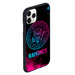 Чехол iPhone 11 Pro матовый Ramones Neon Gradient, цвет: 3D-черный — фото 2