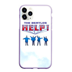 Чехол iPhone 11 Pro матовый The Beatles Help!, цвет: 3D-светло-сиреневый