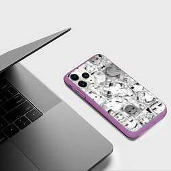 Чехол iPhone 11 Pro матовый Сон в замке демона паттерн, цвет: 3D-фиолетовый — фото 2