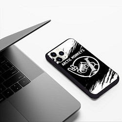 Чехол iPhone 11 Pro матовый Arctic Monkeys - КОТ - Краски, цвет: 3D-черный — фото 2