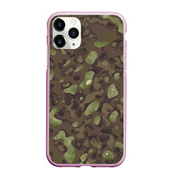 Чехол iPhone 11 Pro матовый Камуфляж Multicam, цвет: 3D-розовый