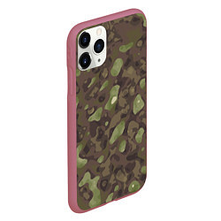 Чехол iPhone 11 Pro матовый Камуфляж Multicam, цвет: 3D-малиновый — фото 2