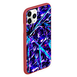 Чехол iPhone 11 Pro матовый Genshin Impact Шогун Райден осколки, цвет: 3D-красный — фото 2