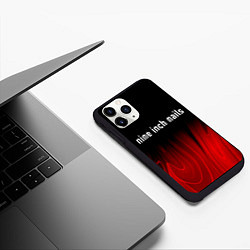 Чехол iPhone 11 Pro матовый Nine Inch Nails Red Plasma, цвет: 3D-черный — фото 2