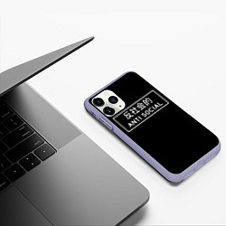 Чехол iPhone 11 Pro матовый Anti Social Dead Inside, цвет: 3D-светло-сиреневый — фото 2