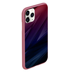 Чехол iPhone 11 Pro матовый Geometry violet dark, цвет: 3D-малиновый — фото 2