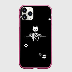 Чехол iPhone 11 Pro матовый Stray, цвет: 3D-малиновый