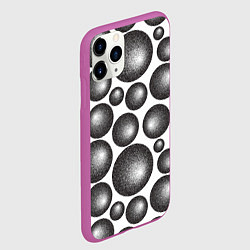 Чехол iPhone 11 Pro матовый Объёмные шары - текстура, цвет: 3D-фиолетовый — фото 2