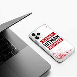 Чехол iPhone 11 Pro матовый Hitman: красные таблички Best Player и Ultimate, цвет: 3D-белый — фото 2