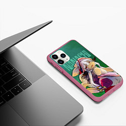 Чехол iPhone 11 Pro матовый Made in Abyss аниме Наначи, цвет: 3D-малиновый — фото 2