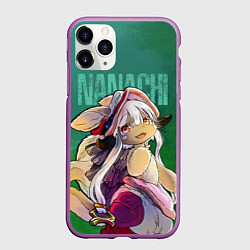Чехол iPhone 11 Pro матовый Made in Abyss аниме Наначи, цвет: 3D-фиолетовый