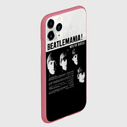 Чехол iPhone 11 Pro матовый With The Beatles Битломания, цвет: 3D-малиновый — фото 2