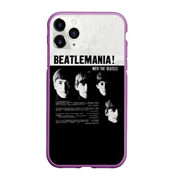 Чехол iPhone 11 Pro матовый With The Beatles Битломания, цвет: 3D-фиолетовый