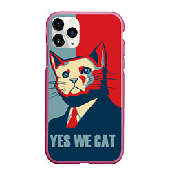 Чехол iPhone 11 Pro матовый YES WE CAN T, цвет: 3D-малиновый