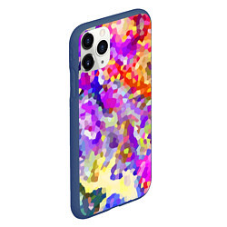 Чехол iPhone 11 Pro матовый Летняя мозаика, цвет: 3D-тёмно-синий — фото 2