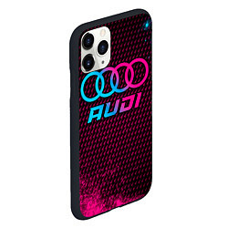 Чехол iPhone 11 Pro матовый Audi - neon gradient, цвет: 3D-черный — фото 2