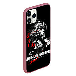 Чехол iPhone 11 Pro матовый Metal Gear Rising - game hero, цвет: 3D-малиновый — фото 2