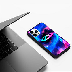 Чехол iPhone 11 Pro матовый Chery неоновый космос, цвет: 3D-черный — фото 2