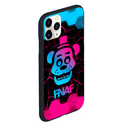 Чехол iPhone 11 Pro матовый FNAF мишка - neon gradient, цвет: 3D-черный — фото 2