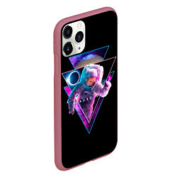 Чехол iPhone 11 Pro матовый Spaced Out, цвет: 3D-малиновый — фото 2