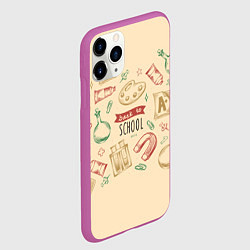 Чехол iPhone 11 Pro матовый Обратно в школу, цвет: 3D-фиолетовый — фото 2