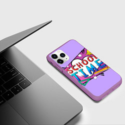 Чехол iPhone 11 Pro матовый School time, цвет: 3D-фиолетовый — фото 2