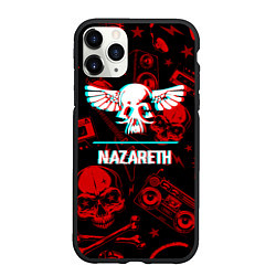Чехол iPhone 11 Pro матовый Nazareth rock glitch, цвет: 3D-черный