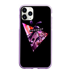 Чехол iPhone 11 Pro матовый Bunny Girl, цвет: 3D-сиреневый