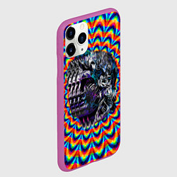 Чехол iPhone 11 Pro матовый Психоделика - античная иллюзия, цвет: 3D-фиолетовый — фото 2
