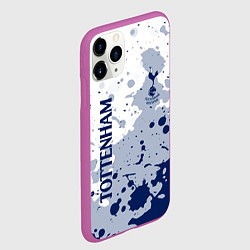 Чехол iPhone 11 Pro матовый Tottenham hotspur Брызги красок, цвет: 3D-фиолетовый — фото 2
