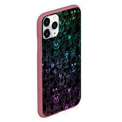 Чехол iPhone 11 Pro матовый Персонажи из разных игр неон, цвет: 3D-малиновый — фото 2