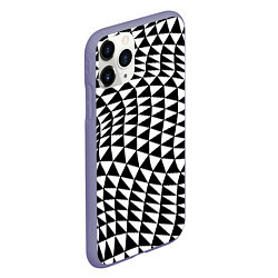 Чехол iPhone 11 Pro матовый Геометрический паттерн - минимализм, цвет: 3D-серый — фото 2