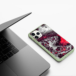 Чехол iPhone 11 Pro матовый Ожег, цвет: 3D-салатовый — фото 2
