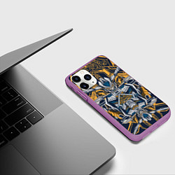Чехол iPhone 11 Pro матовый Робот-машина, цвет: 3D-фиолетовый — фото 2
