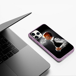 Чехол iPhone 11 Pro матовый David Bowie - Thin White Duke, цвет: 3D-сиреневый — фото 2