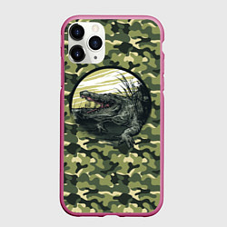 Чехол iPhone 11 Pro матовый Аллигатор: камуфляж