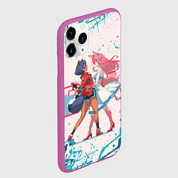 Чехол iPhone 11 Pro матовый Назуна и Митиру - Совершенно новое животное, цвет: 3D-фиолетовый — фото 2