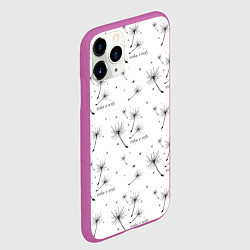 Чехол iPhone 11 Pro матовый Make a Wish паттерн, цвет: 3D-фиолетовый — фото 2