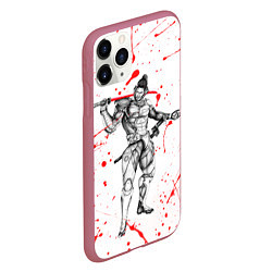 Чехол iPhone 11 Pro матовый Metal gear rising blood, цвет: 3D-малиновый — фото 2