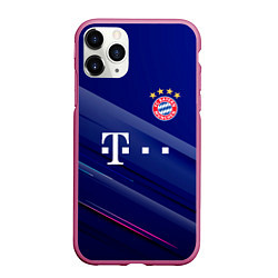 Чехол iPhone 11 Pro матовый Bayern munchen Абстракция, цвет: 3D-малиновый