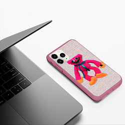 Чехол iPhone 11 Pro матовый Киси Миси объёмная игрушка - Kissy Missy, цвет: 3D-малиновый — фото 2